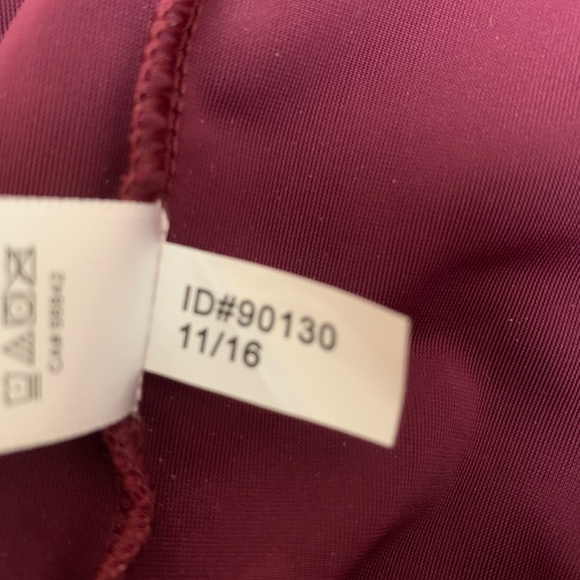 Express Velour Velvety V-neck Cranberry Body Suit S/P  NWOT - Picture 7 of 11